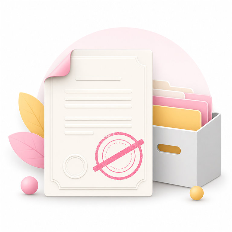 GST cancellation archive illustration