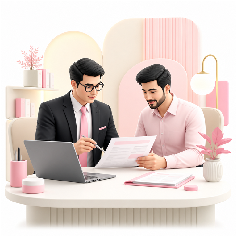 Chartered accountant helping a business owner with GST registration on a laptop — Future Tax Coimbatore