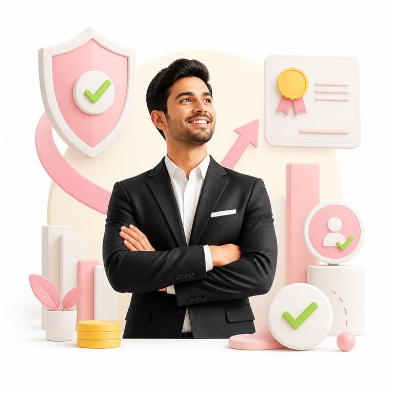 Trusted GST registration support with shield, certificate and success badges — Future Tax