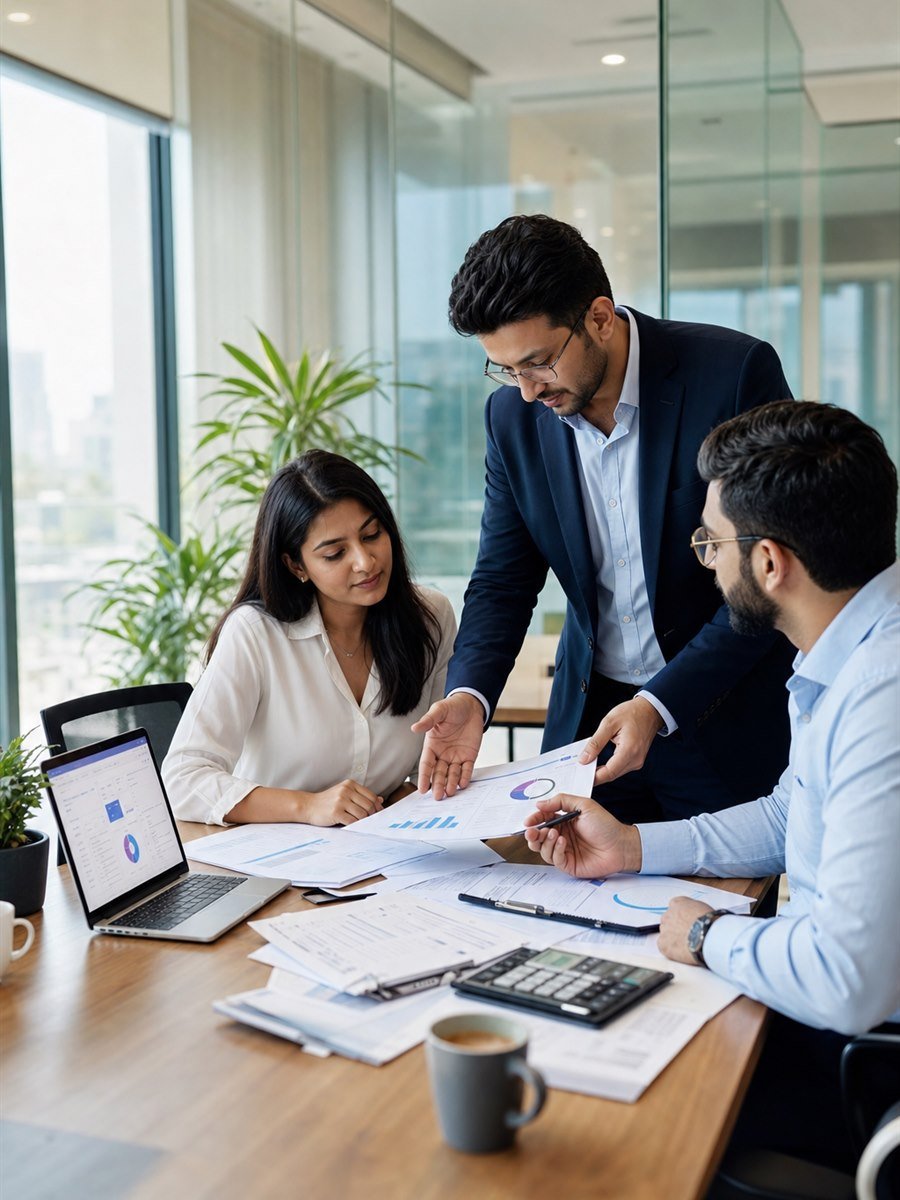 Future Tax Chartered Accountants reviewing GST and income tax reports in Coimbatore